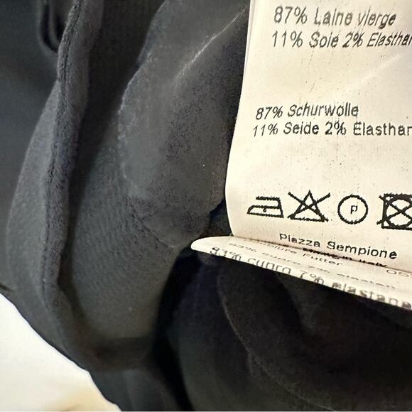 Piazza Sempione Long Black Italian Blazer Size IT 42 - Picture 5 of 8